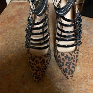 animal print heels worn 1x